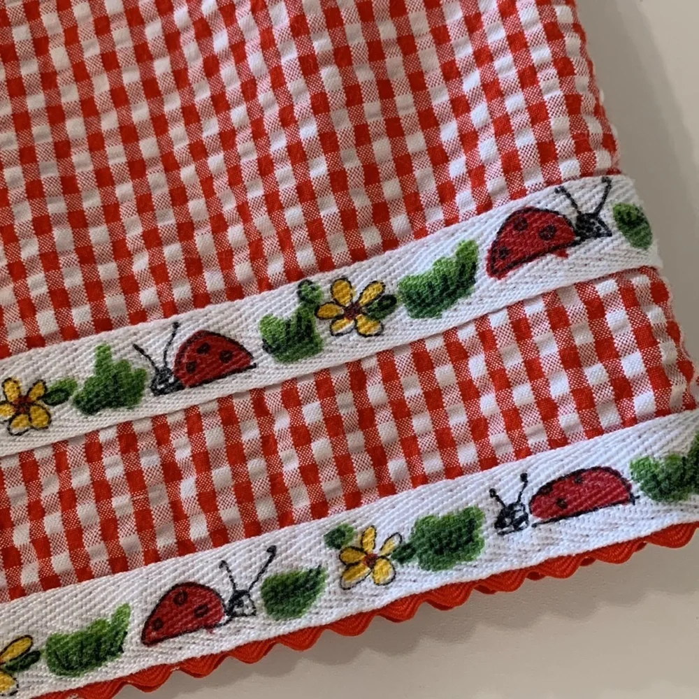 Youngland - 5, red and white checked‎ seersucker dress